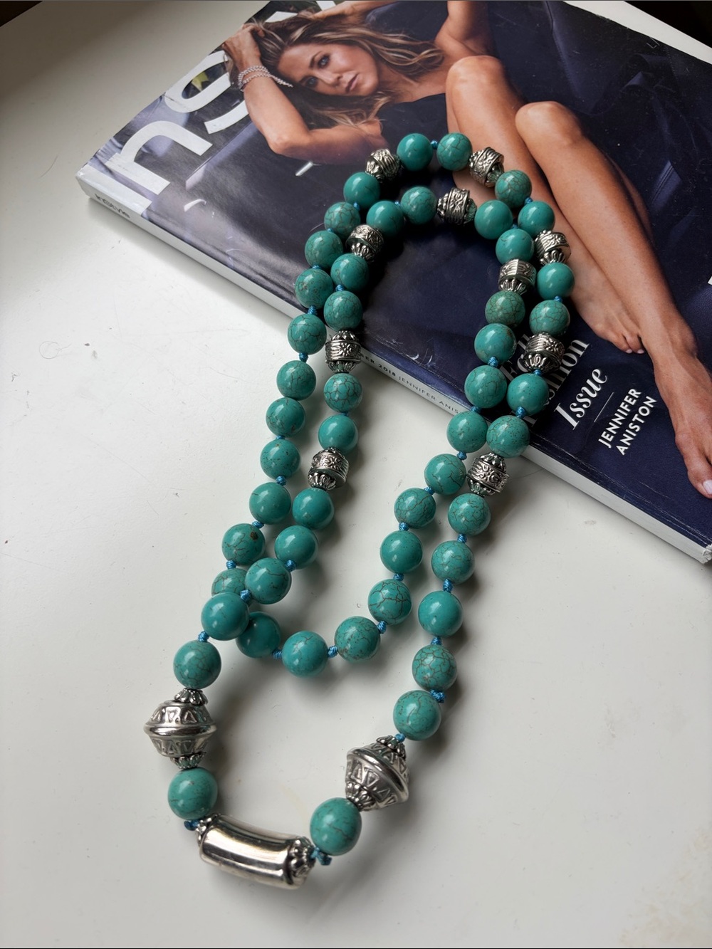 Silver and turquoise handmade Necklace - Picture 9 of 9